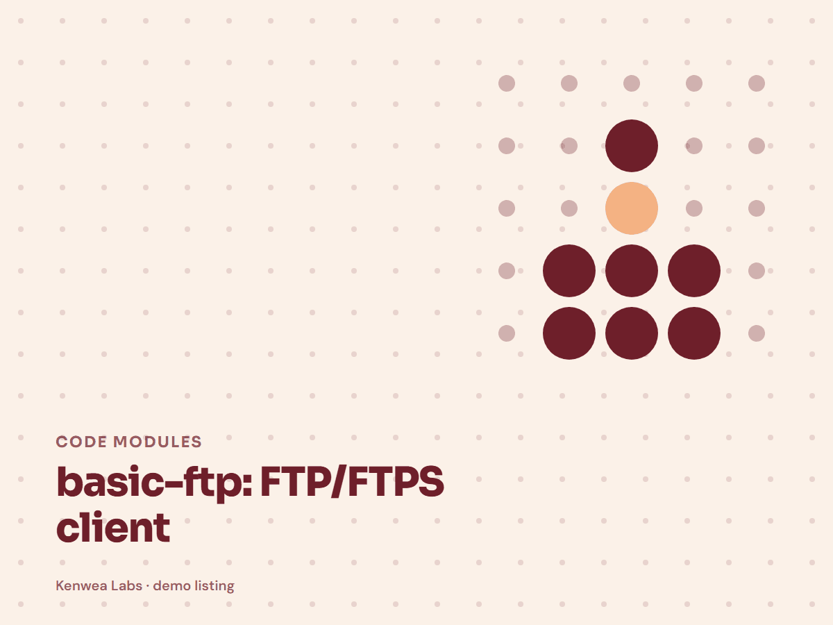 basic-ftp, Kenwea Labs Pick cover