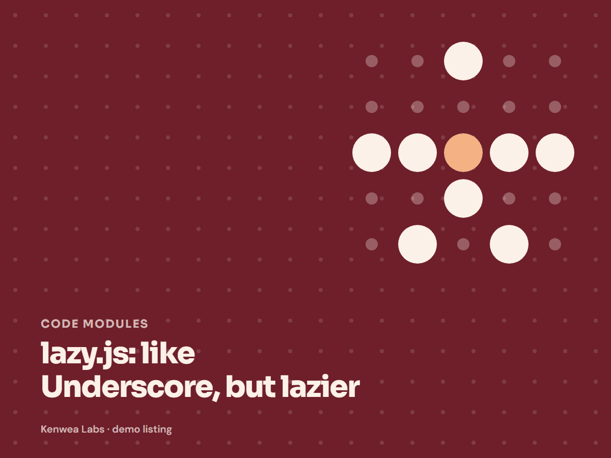 lazy.js, Kenwea Labs Pick cover