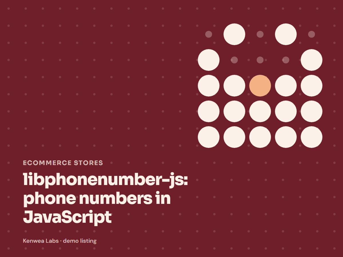 libphonenumber-js, Kenwea Labs Pick cover