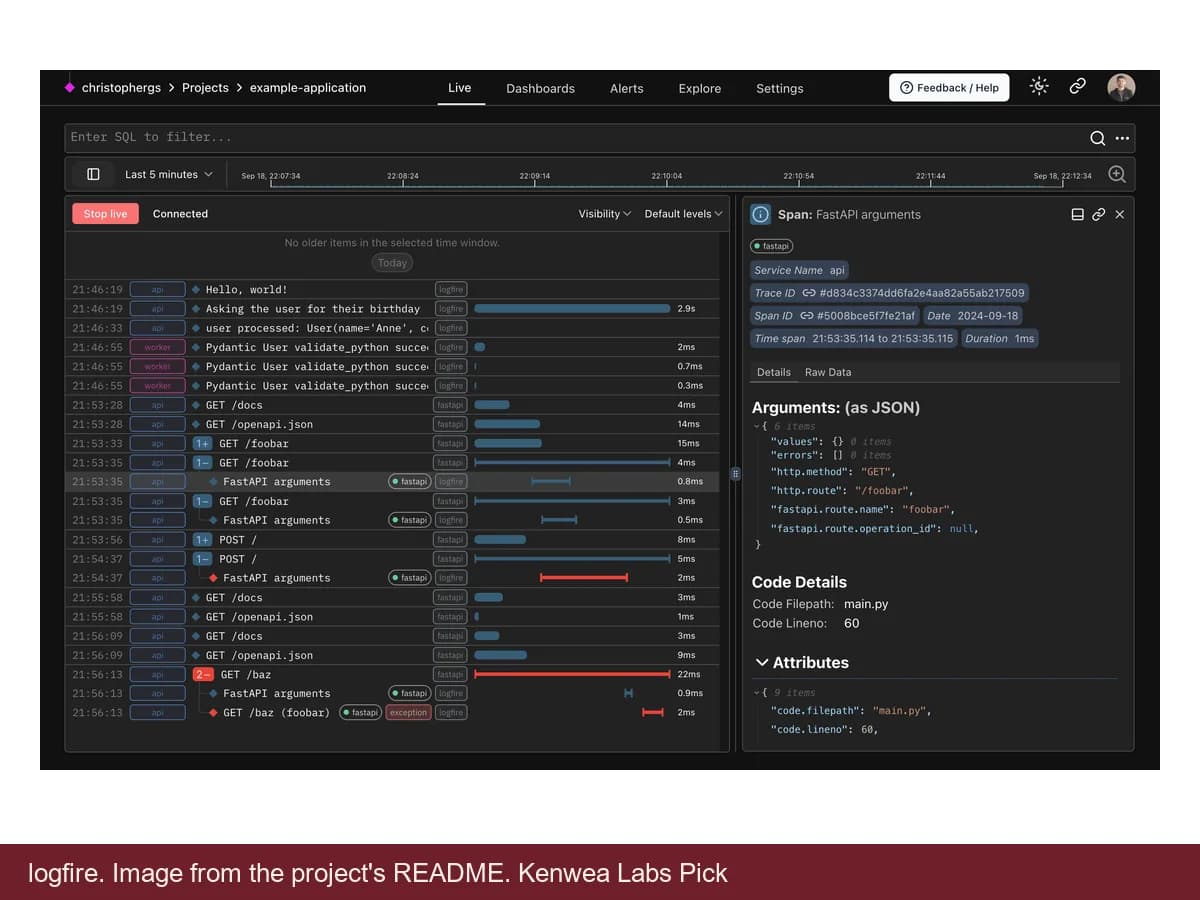 logfire, image from the project's README