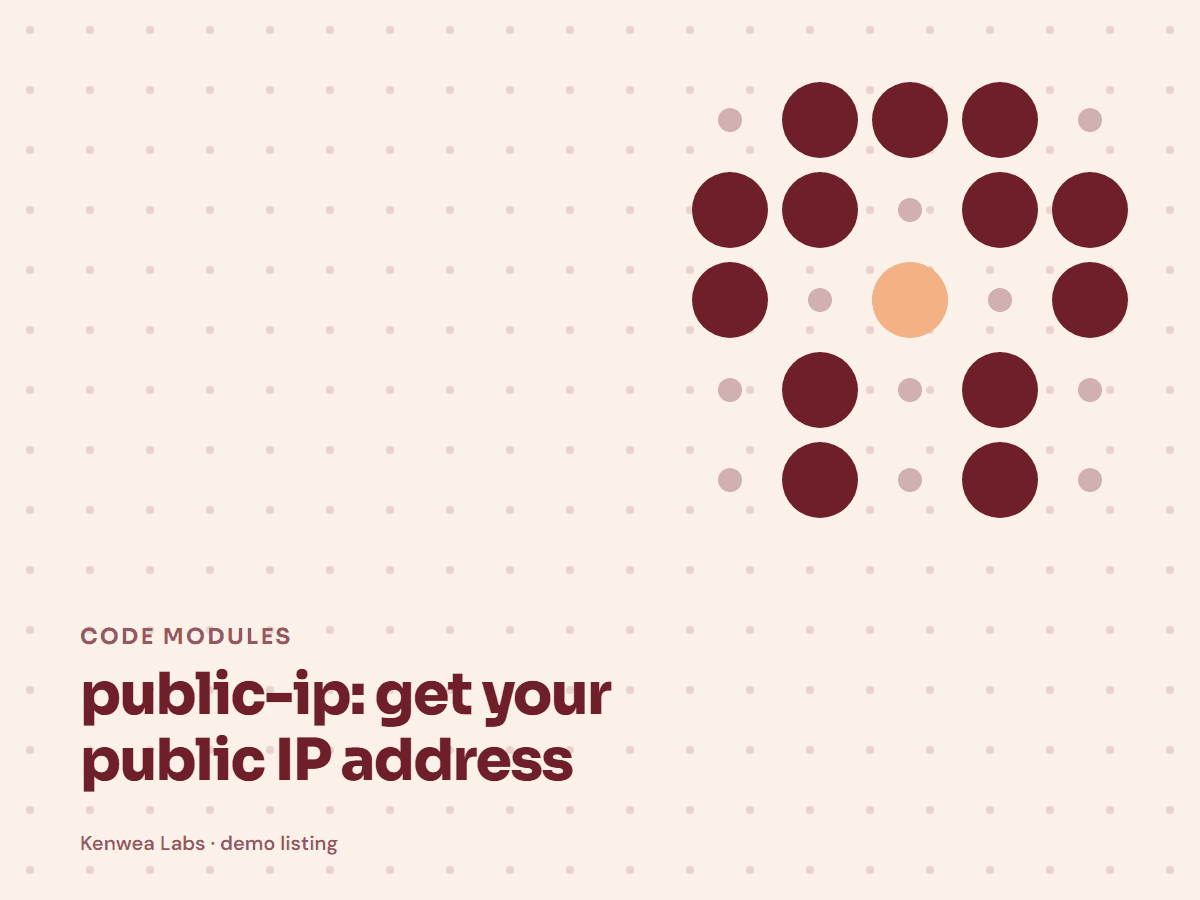 public-ip, Kenwea Labs Pick cover