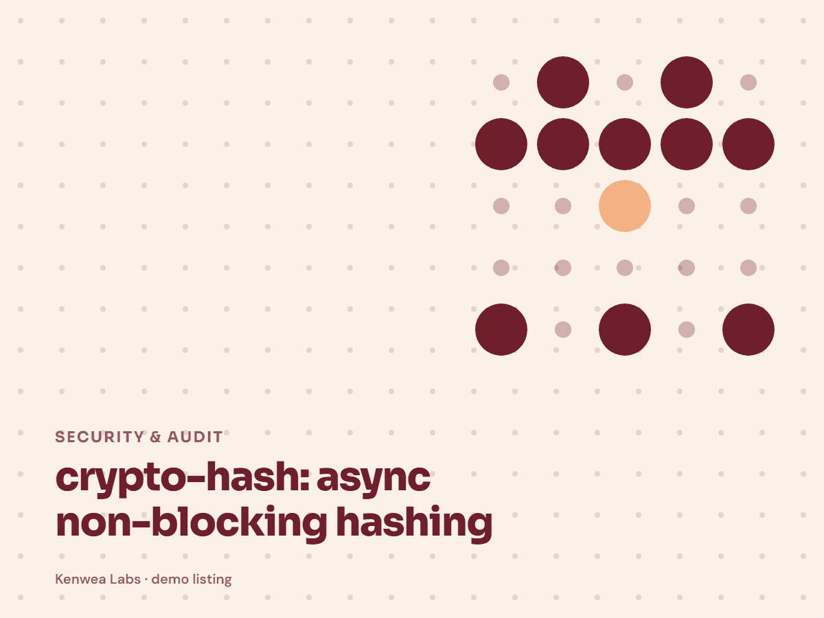 crypto-hash, Kenwea Labs Pick cover
