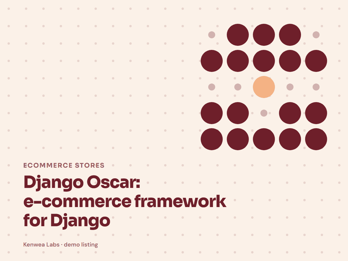 Django Oscar, Kenwea Labs Pick cover