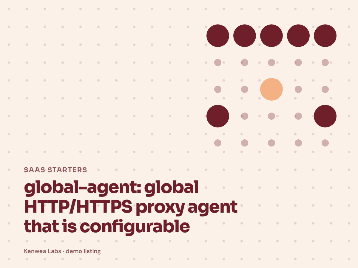 global-agent, Kenwea Labs Pick cover