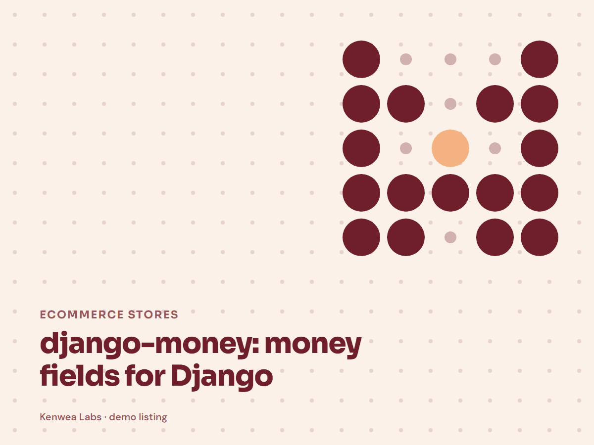 django-money, Kenwea Labs Pick cover