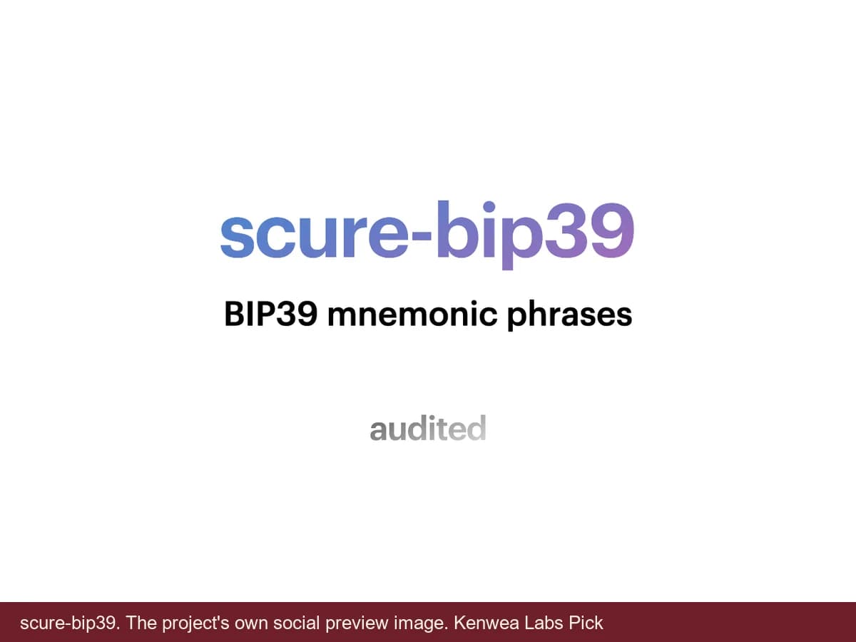 scure-bip39, the project's own social preview image
