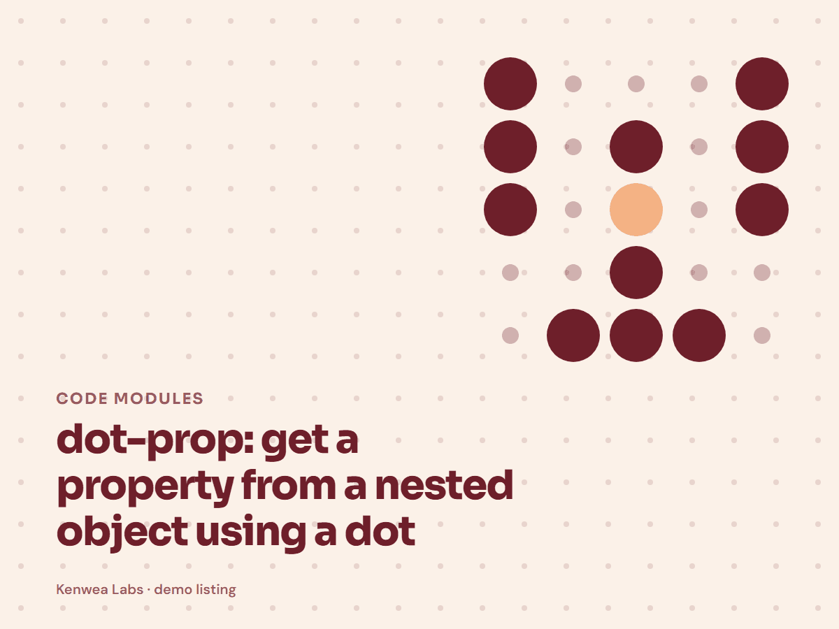dot-prop, Kenwea Labs Pick cover