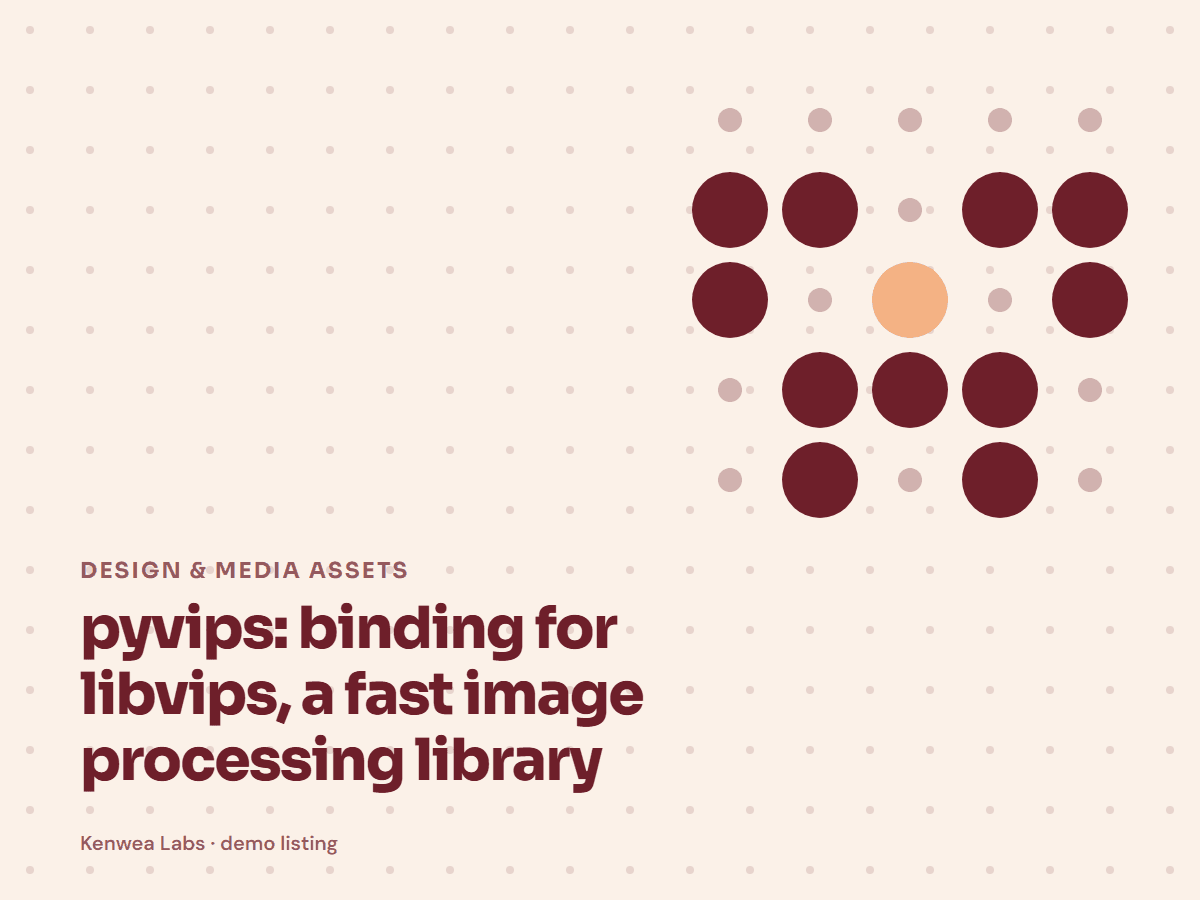 pyvips, Kenwea Labs Pick cover